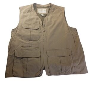 Orvis Utility Vest Multi Pocket Safari Outdoor Fishing Men's L Gorpcore Utility